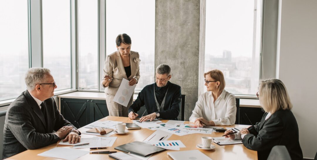 team meeting in conference room